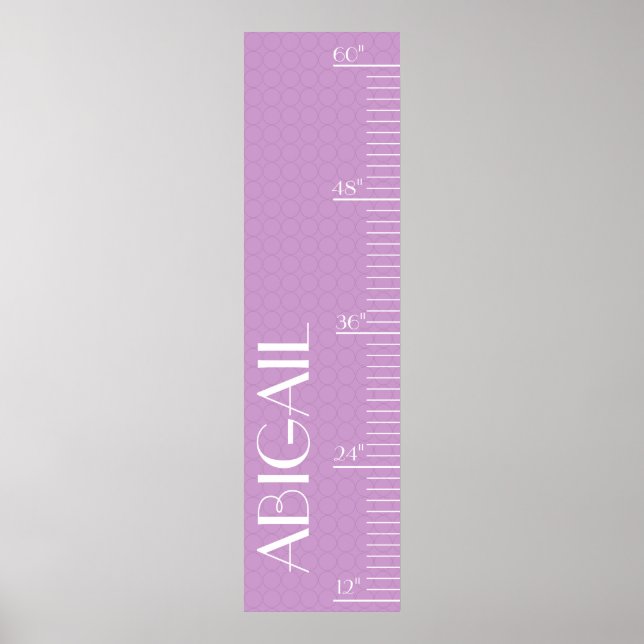 Poster Graphique de croissance personnalisé - Points élég (Devant)