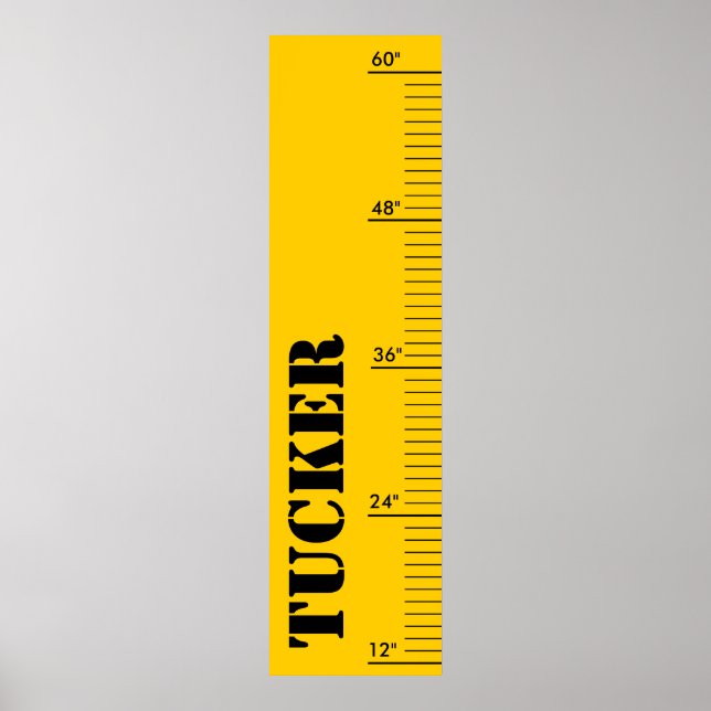 Poster Graphique de croissance personnalisé - Règle (Devant)