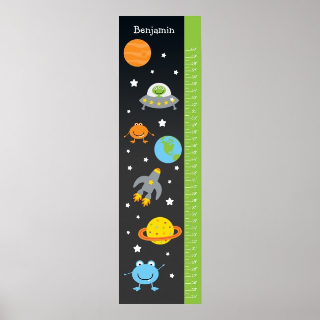 Poster Graphique de croissance pour enfants - Espace extr (Devant)