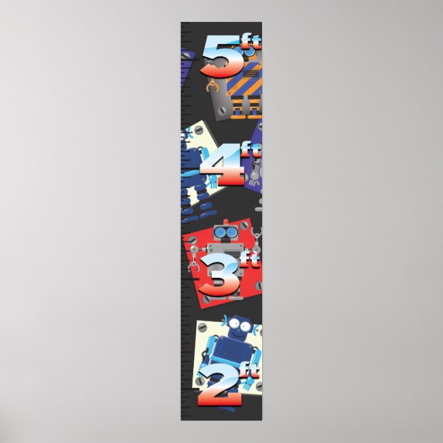 Poster Graphique de croissance robotique (Devant)