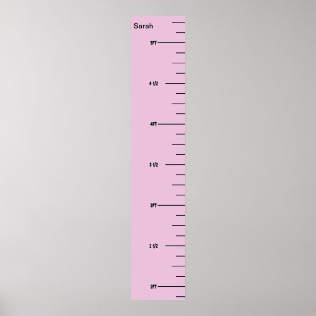 Poster Graphique de croissance rose (Devant)