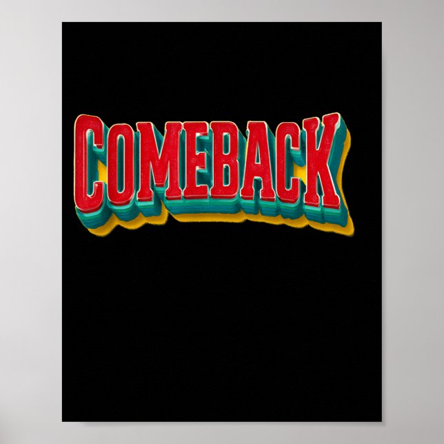 Poster Graphique de déclaration de retour génial (Devant)