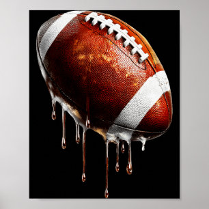 Poster Graphique de dégoulinade de jour de match de footb