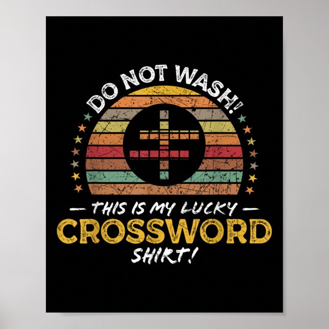Poster Graphique de devis du lecteur de mots croisés amus (Devant)