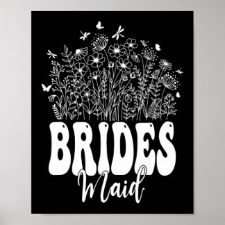 Poster Graphique de Fleur sauvage de mariée de la mariée 