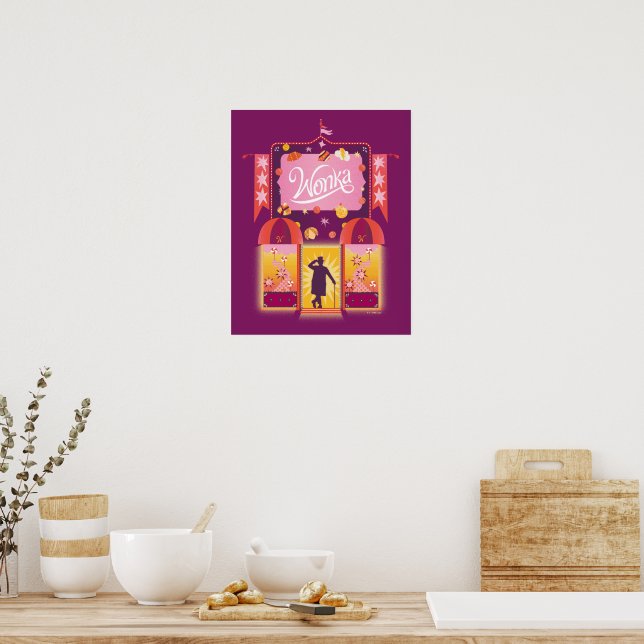 Poster Graphique de la boutique Wonka Candy (Cuisine)