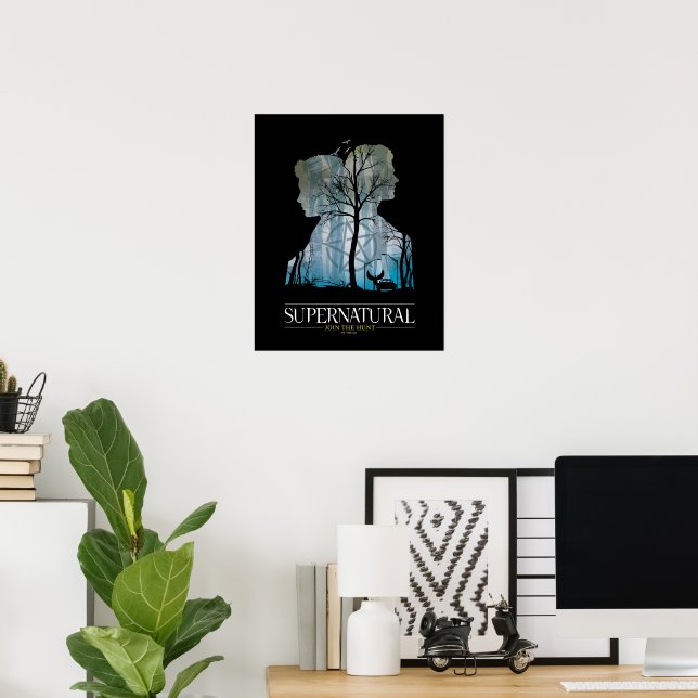 Poster Graphique de la forêt surnaturelle de Winchester B (Bureau à domicile)