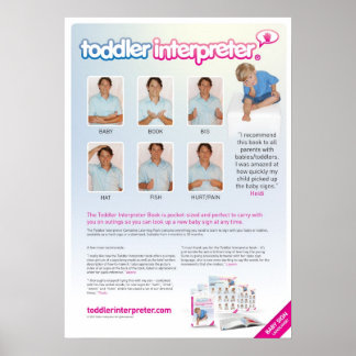 Poster Graphique de langue des signes pour bébé