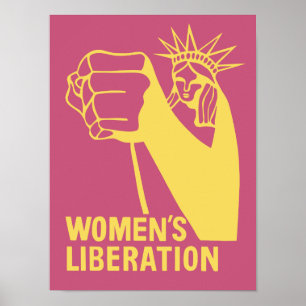Poster Graphique de libération des femmes - Statue de la 
