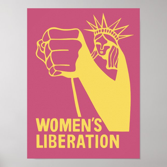 Poster Graphique de libération des femmes - Statue de la  (Devant)