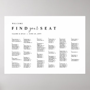 Poster Graphique de placement de mariage alphabétique min