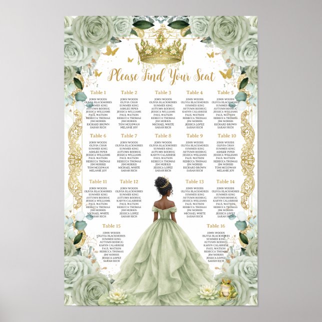 Poster Graphique de placement de princesse et grenouille  (Devant)