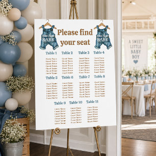 Poster Graphique de placement de salle pour Baby Shower p