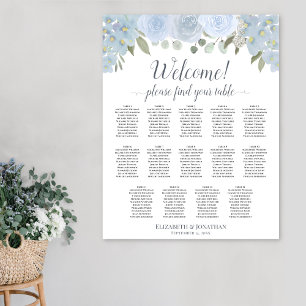 Poster Graphique de placement des tables Bohème Floral Bl