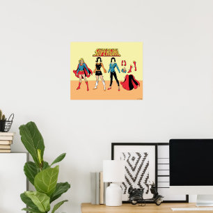 Poster Graphique de poupée en papier supergirl