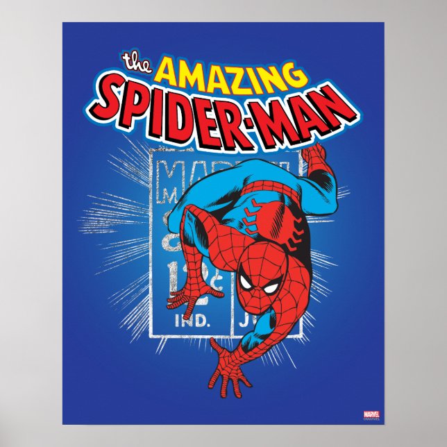 Poster Graphique de prix rétro Spider-Man (Devant)