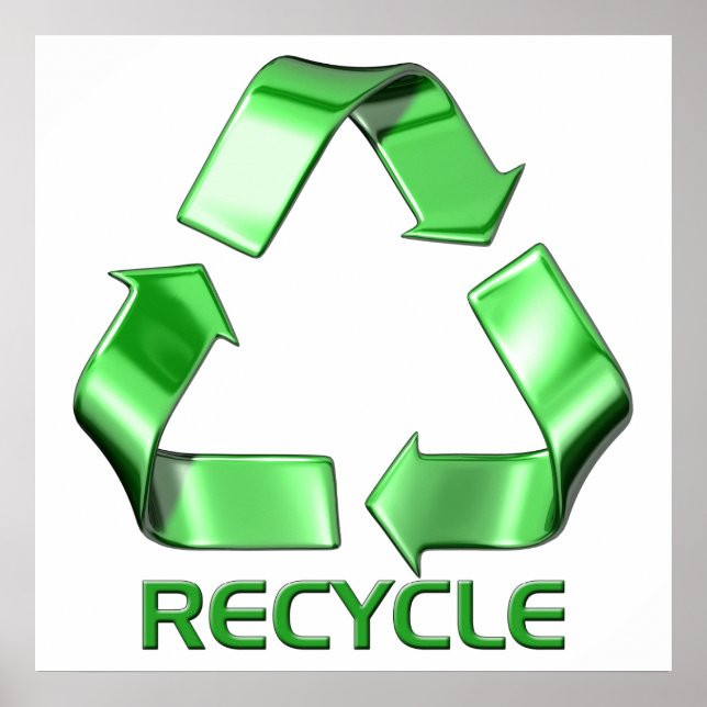 Poster Graphique de recyclage 3d (Devant)