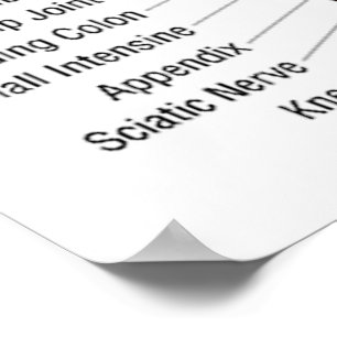 Poster Graphique de réflexologie 30X40"