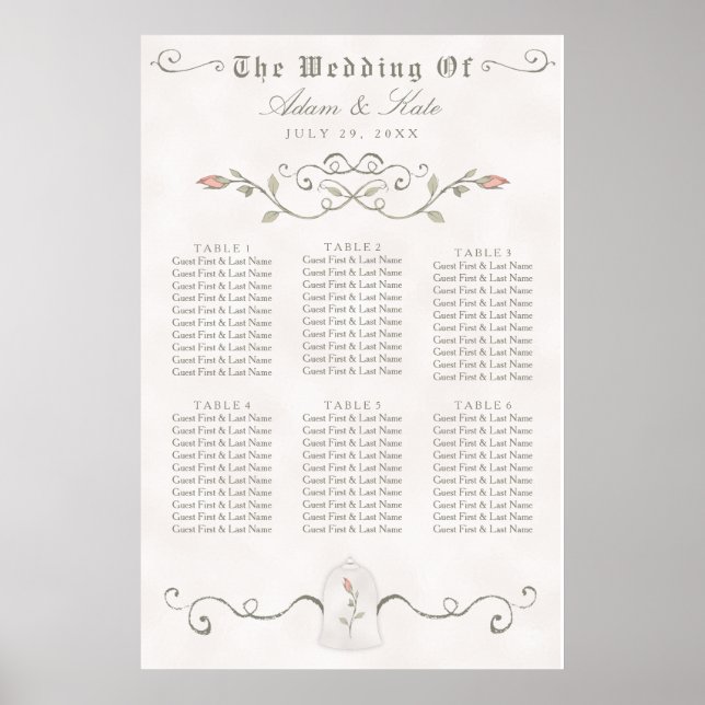 Poster GRAPHIQUE DE SIÈGE 31 - 60 | Élégant Mariage de be (Devant)
