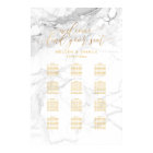 Graphique de siège Marble+Faux Gold Script PixDezi