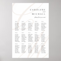 Graphique de siège Mariage de monogramme classique
