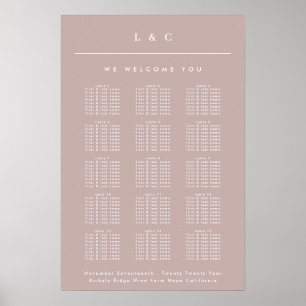 Poster Graphique de sièges Mariage de couleur rose foncé