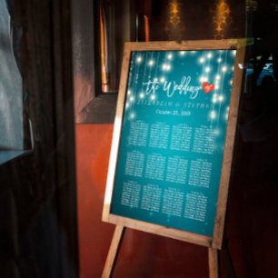 Poster Graphique de sièges Mariage de Parties scintillant