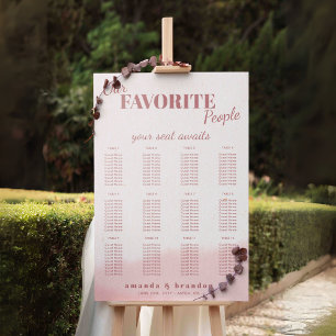 Poster Graphique de sièges Mariage de script en gras et e