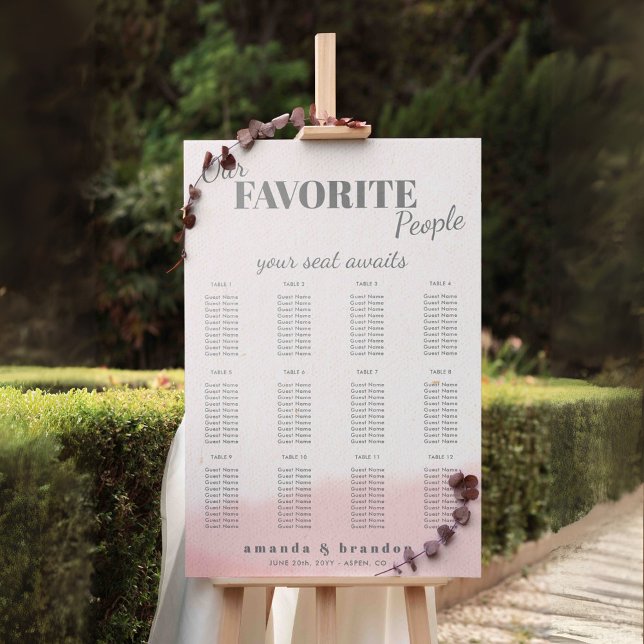 Poster Graphique de sièges Mariage de script en gras et e (Créateur téléchargé)