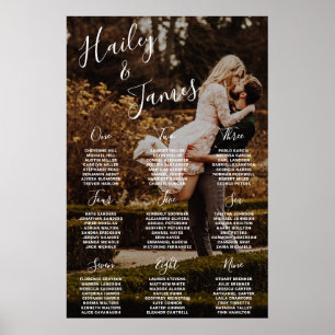 Poster Graphique de sièges Mariage photo de script modern