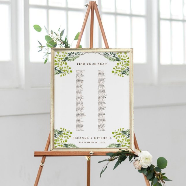 Poster Graphique de sièges Mariages Feuille de l'arbre de (Créateur téléchargé)