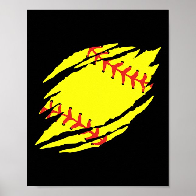Poster Graphique de softball _1 (Devant)