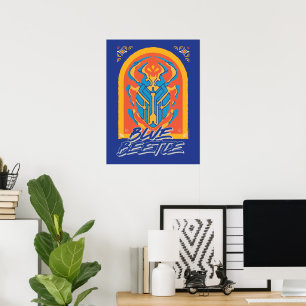 Poster Graphique de Talavera de scarabée bleu
