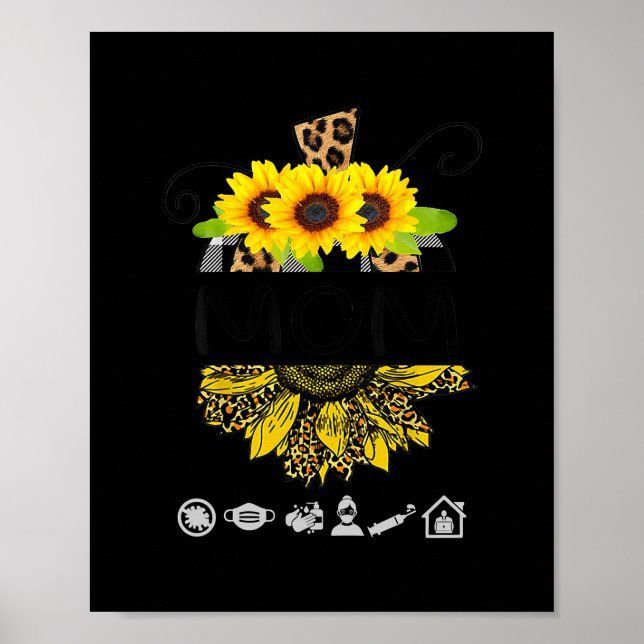 Poster Graphique de tournesol Fête des mères pour femmes  (Devant)