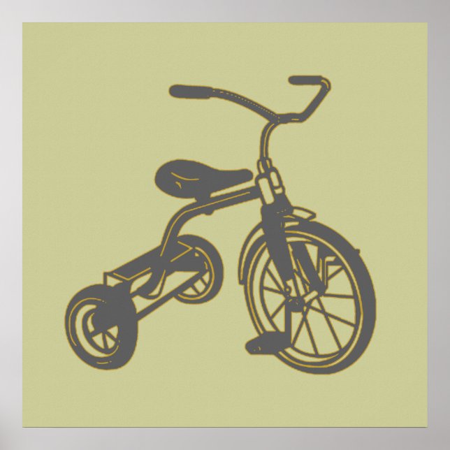 Poster Graphique de tricycle pour enfants (Devant)