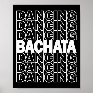 Poster Graphique De Typographie De Bachata Pour Salsa Lat