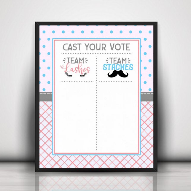 Poster Graphique des autocollants de vote "Lashes or Stac (Créateur téléchargé)