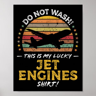 Poster Graphique des devis d'avion amusant des moteurs à