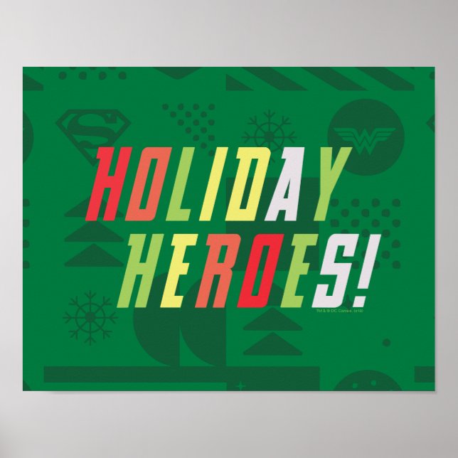 Poster Graphique des héros de vacances de la Ligue de Jus (Devant)