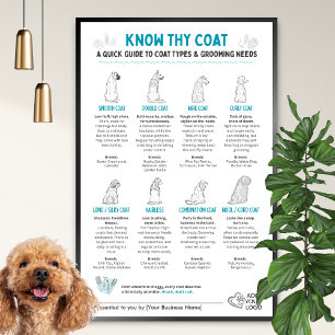 Poster Graphique des types de pelage de chien - Décoratio