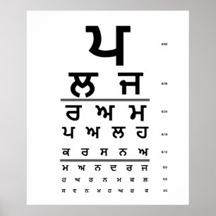 POSTER GRAPHIQUE DES YEUX PUNJABI