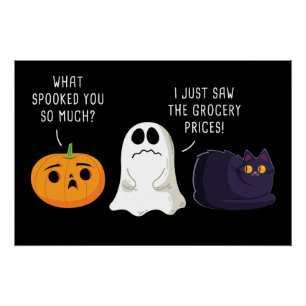 Poster Graphique d'inflation drôle pour Halloween et Than