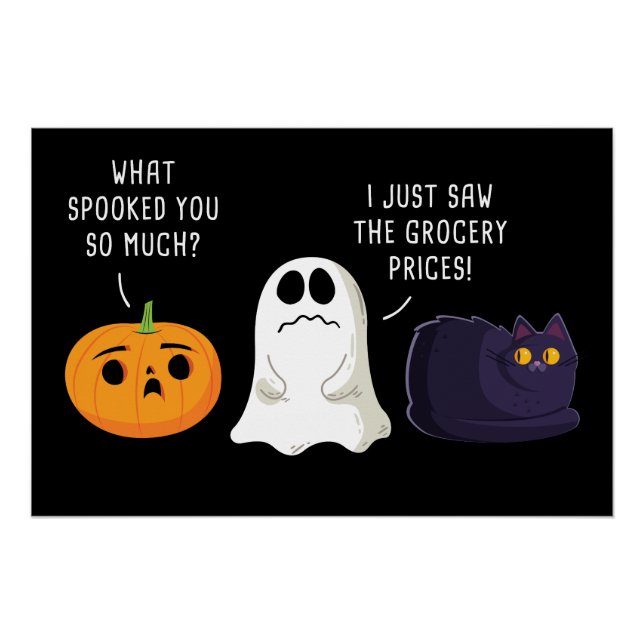 Poster Graphique d'inflation drôle pour Halloween et Than (Devant)