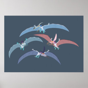 Poster Graphique du groupe de Pterodactyl