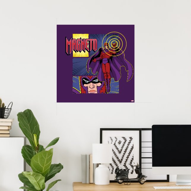 Poster Graphique du panneau de caractères Magneto (Bureau à domicile)