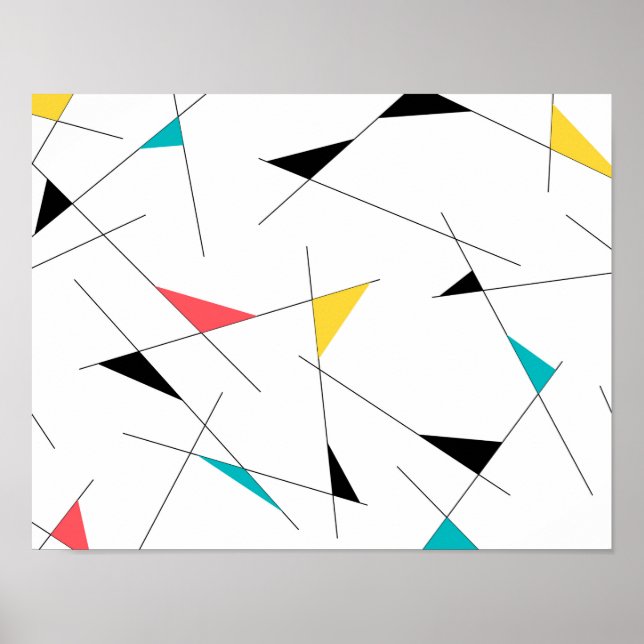 Poster Graphique géométrique moderne, tendance, simple et (Devant)