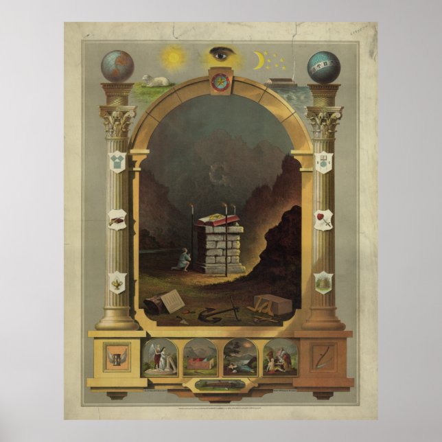Poster Graphique maçonnique [1872] (Devant)