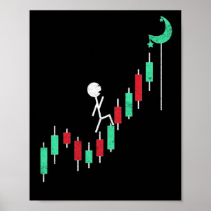 Poster Graphique Stock De Hodl De Trading Crypto Vers La 