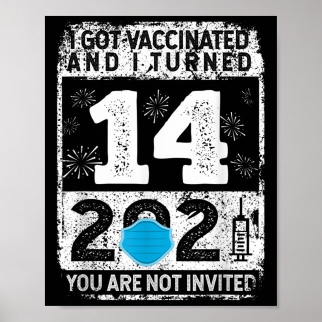 Poster Graphique sur les Humours amusants vaccinés 2021 C (Devant)