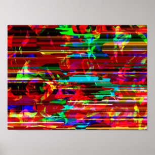 Poster Graphique synthétisé modulaire horizontal abstrait